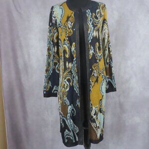 Belldini Long Duster Patterned Cardigan